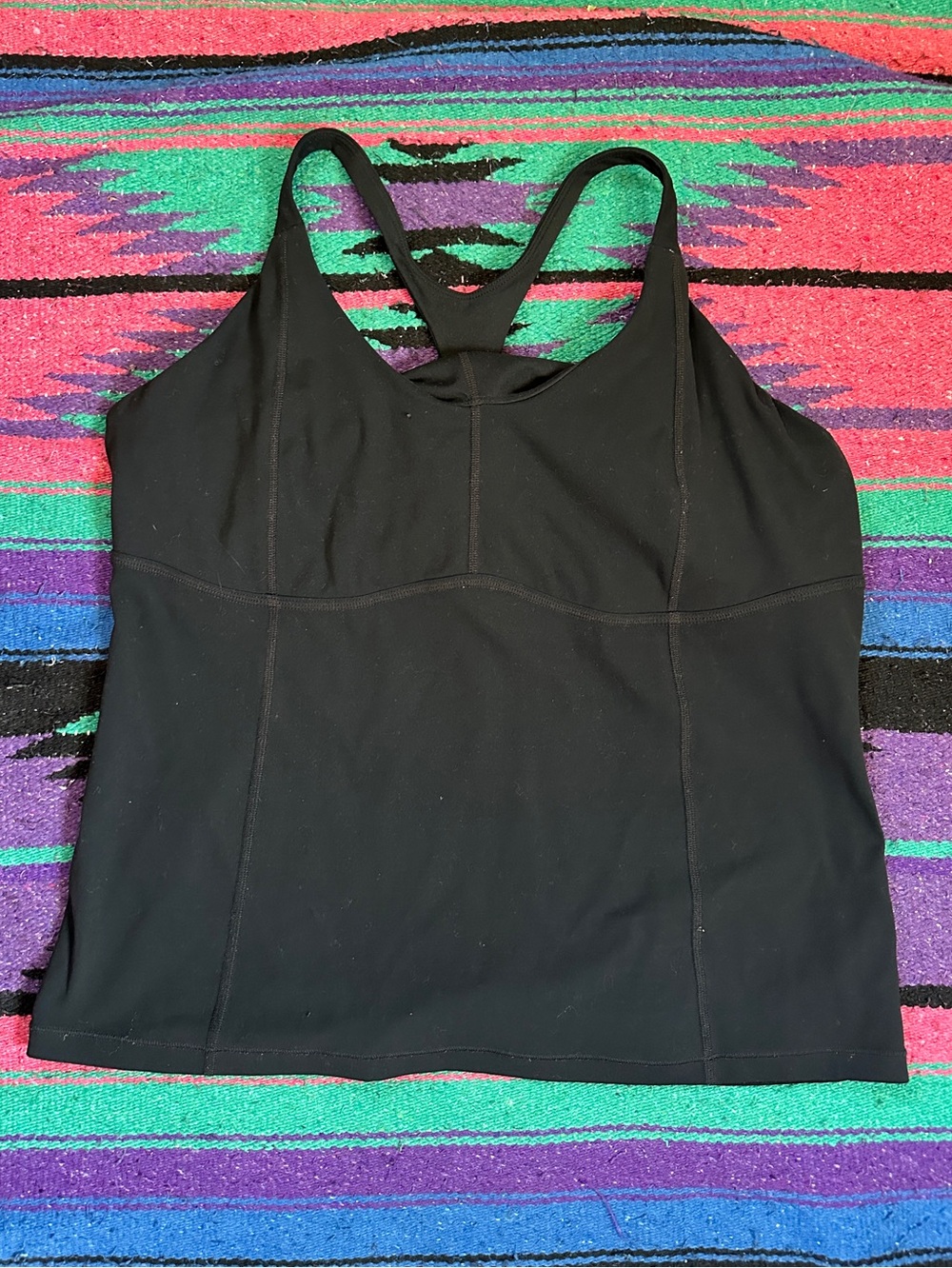 PrAna XL Strappy Racerback Active Top with Shelf Bra